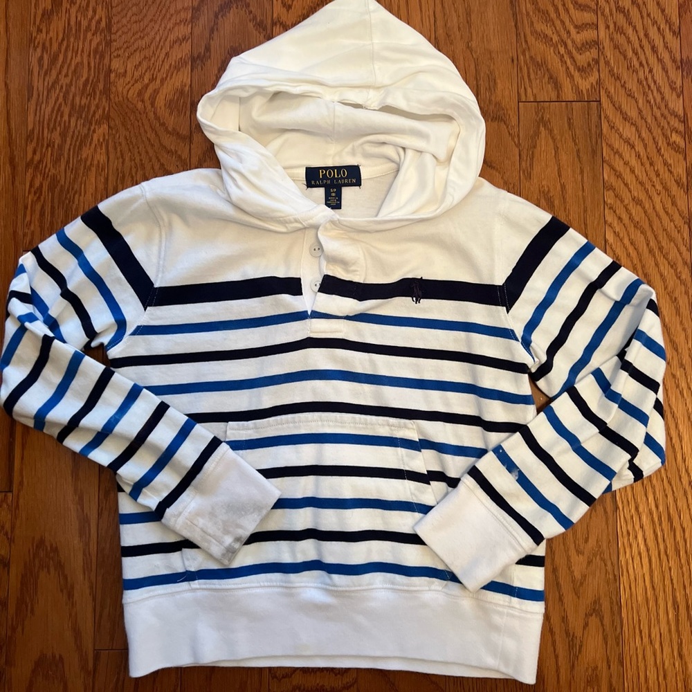 Polo RLStripped Spa Terry Hoodie